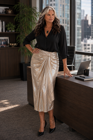 Liquid Shimmer Wrap | Skirt to Dress