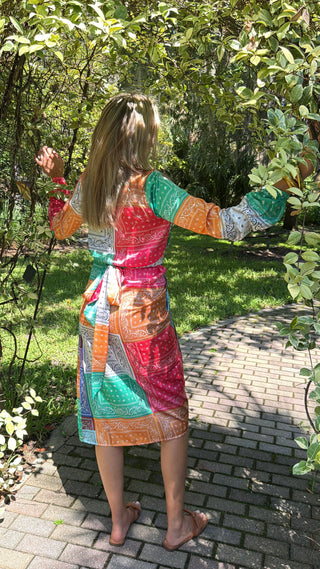 Tall Bandana Wrap Midi Dress | Paryse Style