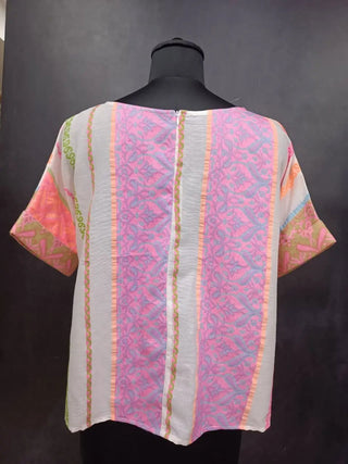 Nomad | Four Piece Set Travel|Coord Set | Colorful Vertical Wide Striped|Multi-Cotton Jaquard - Paryse Style