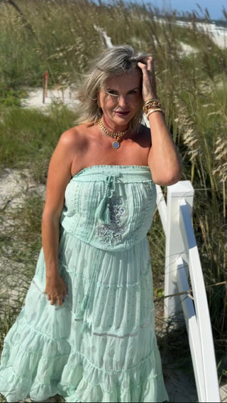 Tall Bohemian Bandeau Maxi Dress