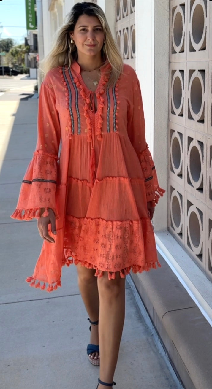 ibiza midi dress Ibiza Sunset Bust Flower Midi Dress Hot Pink